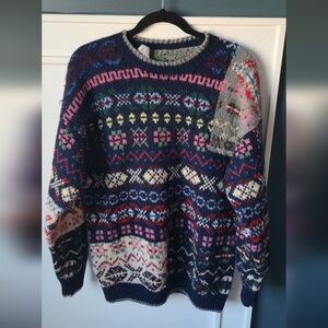 Multicolor Patterned Men's Sweater